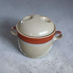 Vintage signed Mikasa Ceramic Jar – Japan – 1970s-1980s – Farmhouse Style